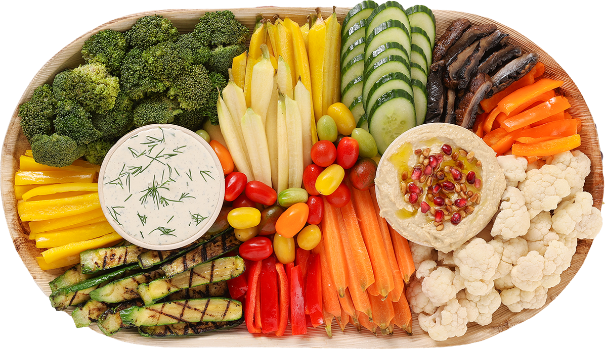 CRUDITÉ AND HUMMUS TRAY